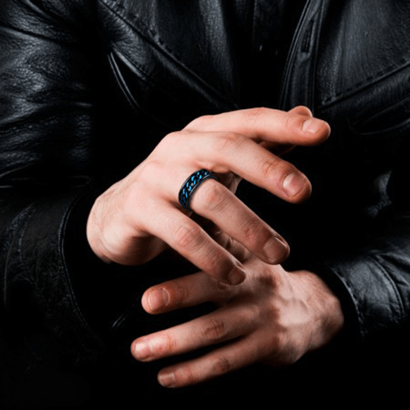 Anel Masculino Anti Stress Giratório - loja dália
