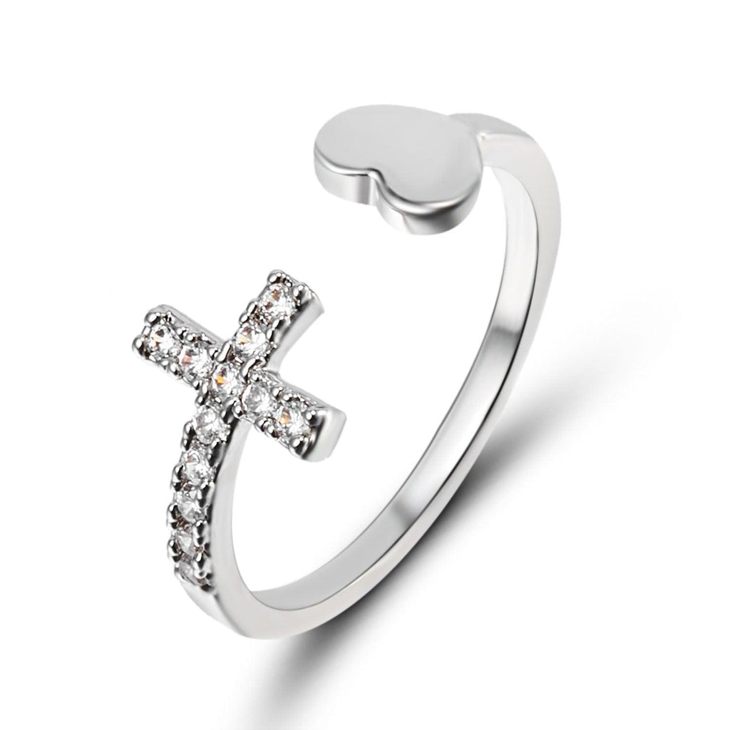 PARA MINHA FILHA - ANEL CRUZ E CORAÇÃO - loja dália