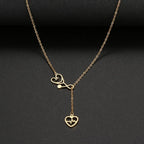 Colar Estetoscópio do Amor - Banhado em Ouro 18k - loja dália